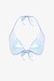 Sequin Sequin Blue Triangle Bikini Top - Gamze Erçel Collection - 5