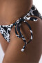 Tint Zebra Print Tie-Up Low Rise Bikini Bottom - 5
