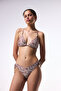 Gale Zebra Patterned V-Cut Bikini Bottom - 5