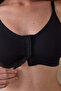 Black Easy Open Front Opening Wire-Free Triangle Bra - 6