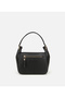 Women's Leather Black Lock Detailed Shoulder Bag - 7