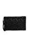 Star Patterned Black Shiny Portfolio & Clutch Bag with Removable Wrist Strap 30 X 19 cm - 5