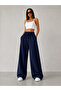 Women's 3-Piece Black Gray Navy Blue Two-Thread Oversize Sweatpants - 5