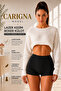 Carigna Model Seamless Laser Cut Underpants Boxer Flexible Non-marking Model Black Color