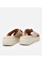 Women's Leather Beige Comfort Slippers - 6