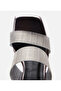 Women's Platinum Silvery Heeled Slippers - 4