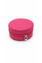 Oval Double Compartment Travel Type Jewelry Box Organizer Organizer Accessory Case (9X9 cm)