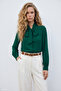 Collared Plain Shirt - Emerald - 2