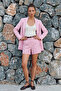 Linen Look Shorts - Pink