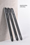 Prosthetic Nail Paper File, 100/180 Flat Oval Black Nail File - 3