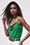 Strappy Collared Blouse - Green