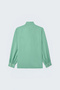 Collared Plain Shirt - Green - 6
