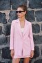 Linen Look Jacket - Pink - 2