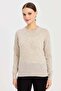 Women's Crew Neck Wool Sweater V.Beige - 6
