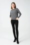 Women's Crew Neck Wool Sweater Smoked - 2