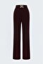 Accessory Detailed Trousers - Plum - 2