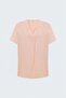 Wide Short Sleeve Blouse - Powder - 3