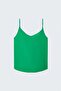 Strappy Collared Blouse - Green - 8