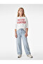 Appliqué Detailed Cotton Crew Neck Long Sleeve T-Shirt