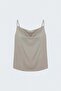 Degaje Collar Satin Blouse - Dark Beige - 4