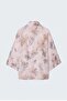 Bat Sleeve Patterned Slim Shirt - Powder - 6