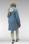 58091 Plus Size Muslin Shirt with Elastic Sleeves - Baby Blue - 6