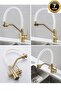 Kitchen Sink Faucet with Dual Flow Water Purification Outlet, Matte Gold-White Spiral, 7 Years Warranty, Imported - 3