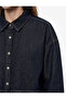 Cotton Stitching Detailed Classic Collar Snap Button Long Sleeve Denim Shirt - 4