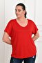 Women's V-neck Large Size T-shirt 1486-23 - 5