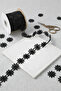 Daisy Patterned Black Guipure Lace Ribbon-Applique-Decoration- 2.5 cm Width- 9 Meters