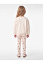 Cotton Patterned Long Sleeve Crew Neck Strawberry Printed 2-Piece Set - 4