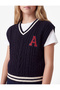 Cotton V-Neck Appliqué Detailed Knitwear Sweater - 4