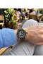 Function 43 mm Men's Wristwatch Matte Black Case Leather Band Multifunctional Black Dial Quartz Watch - 5
