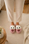 Kroaky Powder Plush Frog Figured Closed Toe Non-Slip Winter Warm Comfortable Women's Home Bundle Dowry Slippers - 3