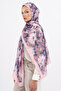 Flower-Patterned Cotton Shawl, Imported Fabric, High Quality & New Season Shawl, Rosea Collection "Pink-Powder" - 5