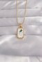 316L Steel Gold Color White Enamel Tarot Necklace