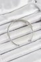 Brass Silver Color Zircon Stone Heart Detailed Women's Bracelet - 2
