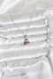 316L Steel Chain Silver Color Pine Tree Model Zircon Stone Christmas Themed Women's Necklace - 2