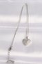 316L Steel Chain Silver Color Zircon Stone Heart Necklace - 2