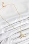 316L Steel Zircon Stone Fish Tail Model Gold Color Women's Necklace - 2
