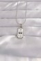 316L Steel Silver Color White Enamel Eye Figure Tarot Pendant