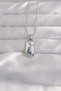 316L Steel Silver Color White Enamel Girl Figure Tarot Necklace