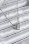 316L Steel Silver Color Zircon Stone Horn Model Women's Necklace
