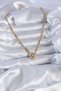316L Steel Gold Color Zircon Stone Heart Model Infinity Detail Women's Necklace - 2