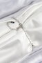Brass Zircon Stone Bead Model Crushed Chain Silver Color Women's Bracelet - 2