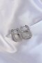 Vip Series Brass Silver Color Zircon Stone Ceremony Earrings