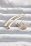 Brass Cream Color Botega Earrings - 2