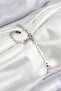 Brass Zircon Stone Drop Model Crush Chain Silver Color Women's Bracelet - 2
