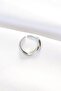 Flat Silver Color Adjustable Ring - 2