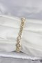 Brass Gold Color Zircon Stone Heart Model Women's Bracelet - 2